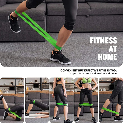 Yoga Resistance Bands Set – 5 Elastic Rubber Bands for Fitness, Pilates, and Exercise Training